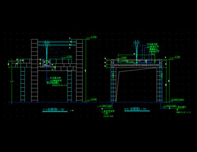 Drop water fountain profile Cad block and details download